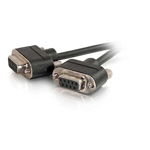 C2G 52180 Serial RS232 DB9 Null Modem Cable with Low Profile Connectors F/F, in-Wall CMG-Rated, Black (35 Feet, 10.66 Meters) - Image 3