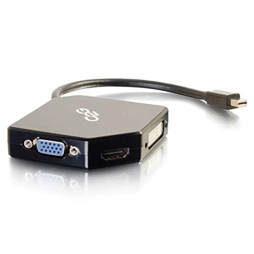 C2G Legrand Mini DisplayPort Adapter, DisplayPort to HDMI/VGA/DVI Adapter, 4K Displayport Adapter, Male to Female Adapter Converter, Black Digital Display Adapter, 1 Count, C2G 54341 - Image 2