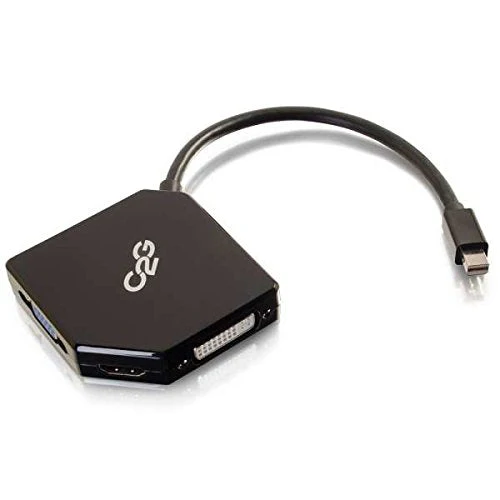 C2G Legrand Mini DisplayPort Adapter, DisplayPort to HDMI/VGA/DVI Adapter, 4K Displayport Adapter, Male to Female Adapter Converter, Black Digital Display Adapter, 1 Count, C2G 54341 - Image 3