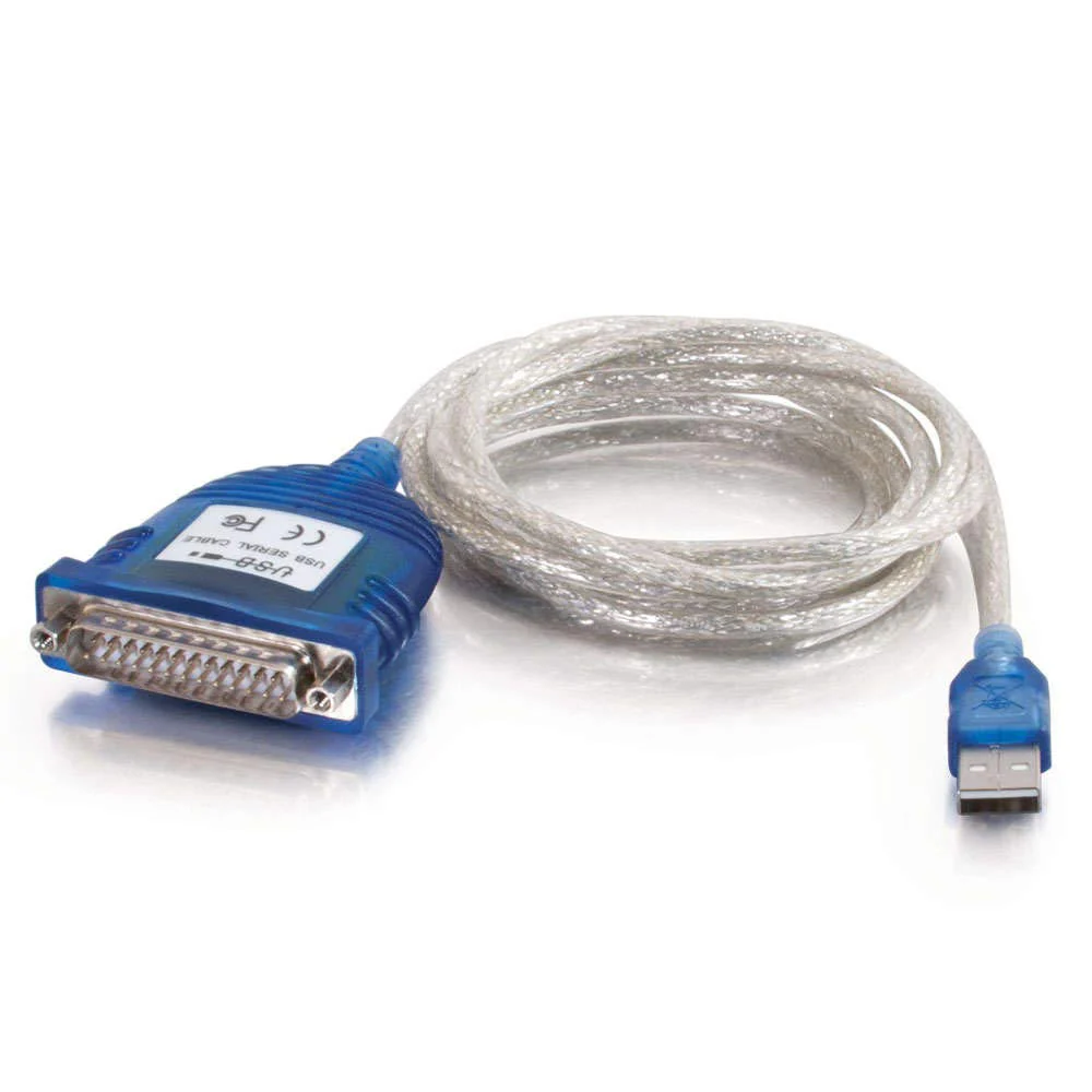 C2G USB Adapter USB to DB25 Adapter Grey 6 Feet (1.82 Meters) Cables to Go 22429,Gray USB to DB25 Male Adapter - Image 6