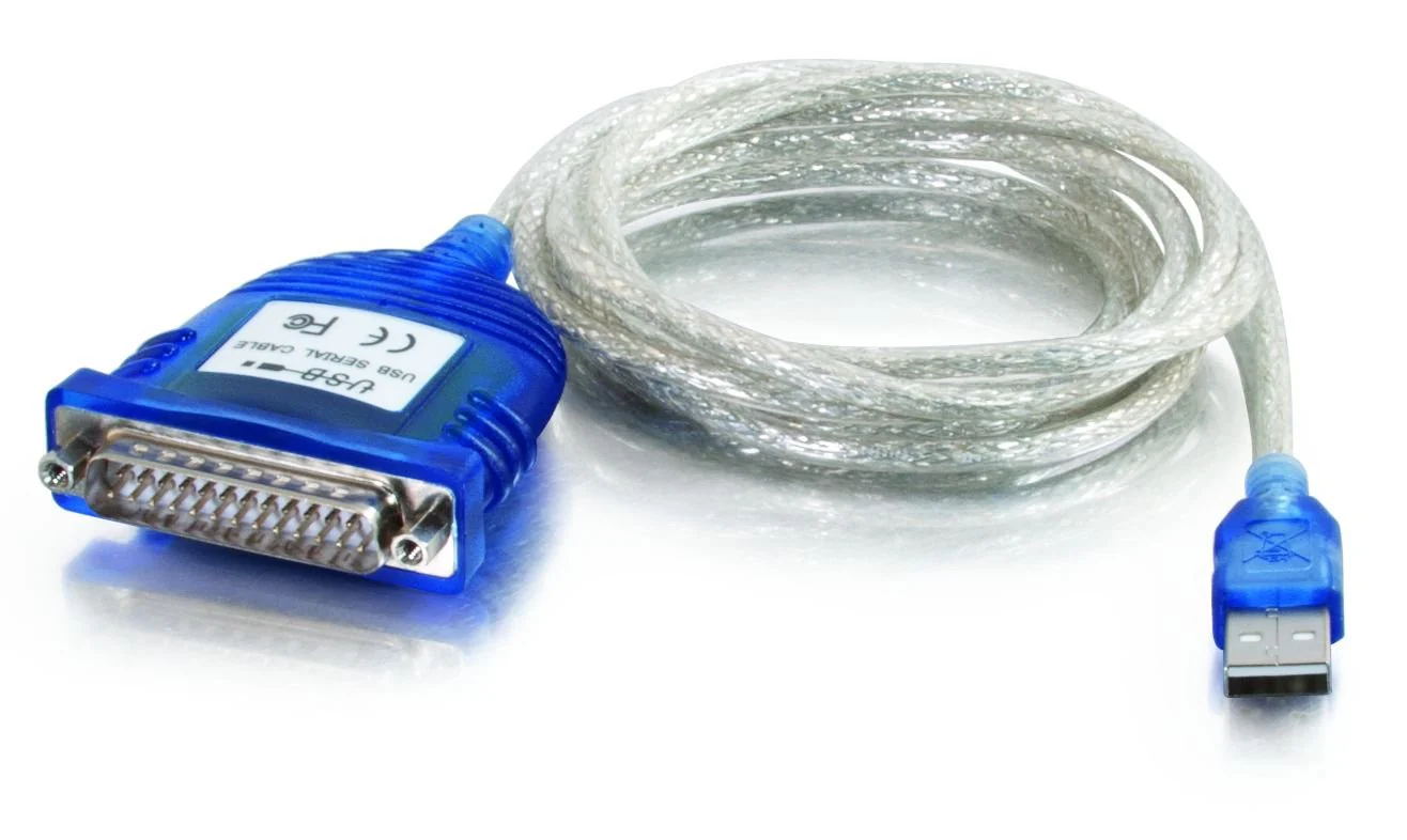 C2G USB Adapter USB to DB25 Adapter Grey 6 Feet (1.82 Meters) Cables to Go 22429,Gray USB to DB25 Male Adapter - Image 8