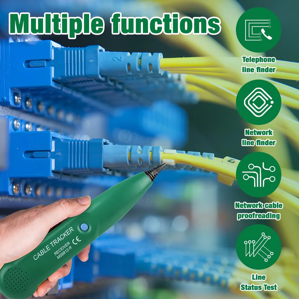Cable Break Detector Robotic Lawnmower, Cable Tracker, Cable Finder, Cable Tester, Circuit Tester, Telephone Line Tracker for Network Maintenance Collation, Passage of Test Circuit Green - Image 4