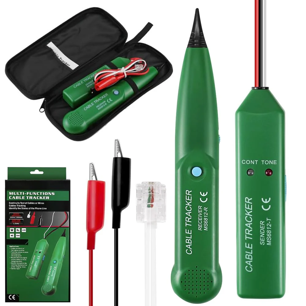 Cable Break Detector Robotic Lawnmower, Cable Tracker, Cable Finder, Cable Tester, Circuit Tester, Telephone Line Tracker for Network Maintenance Collation, Passage of Test Circuit Green - Image 8