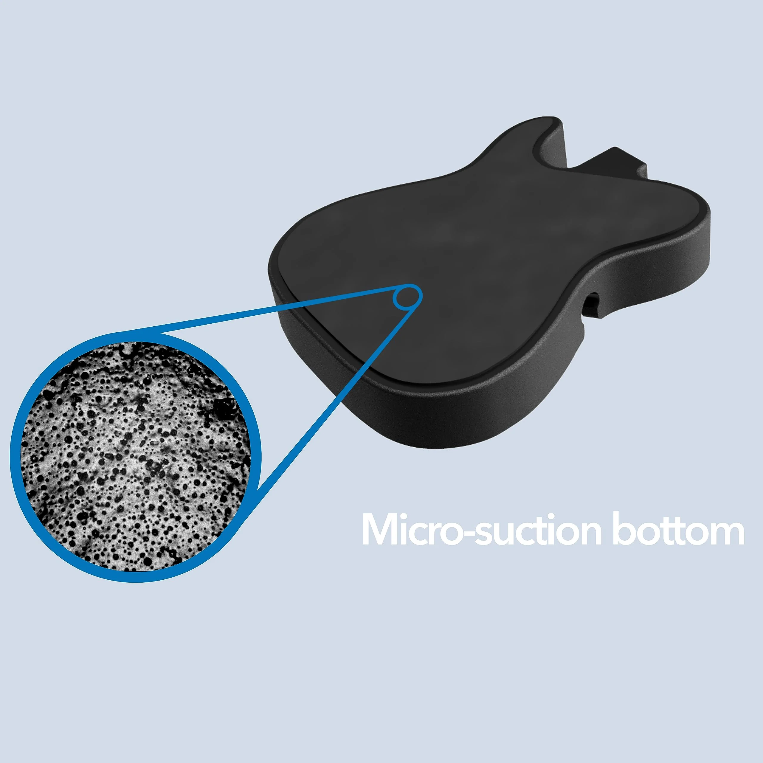 Cable Cup Fender® Pick & Cable Holder | Adhesive-Free Amp-Top or Tabletop Tray Using Microsuction Technology | Tele® Body Shape Tele Body - Image 3