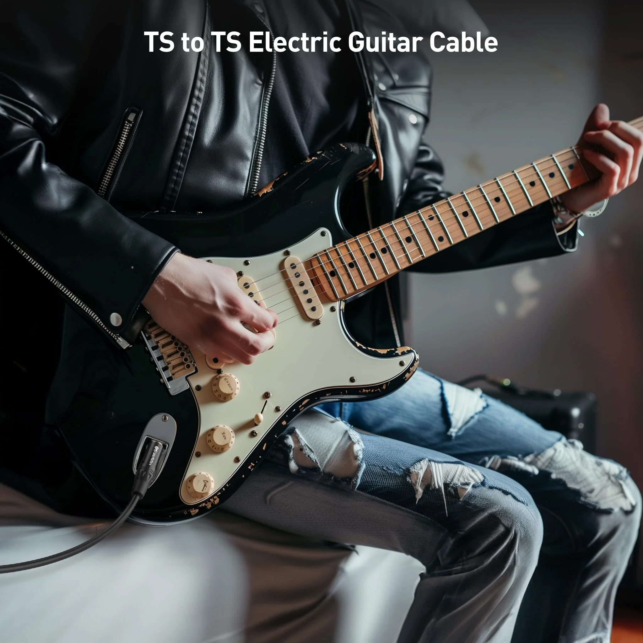 Cable Matters 2-Pack 1/4 Inch TS to TS Electric Guitar Cable 6 Feet - Guitar Cord/Guitar Amp Cord/Instrument Cable for Electric Guitar, Mandolin, Bass AMP, Keyboard, Mixer, Equalizer 6 ft Straight - Image 2
