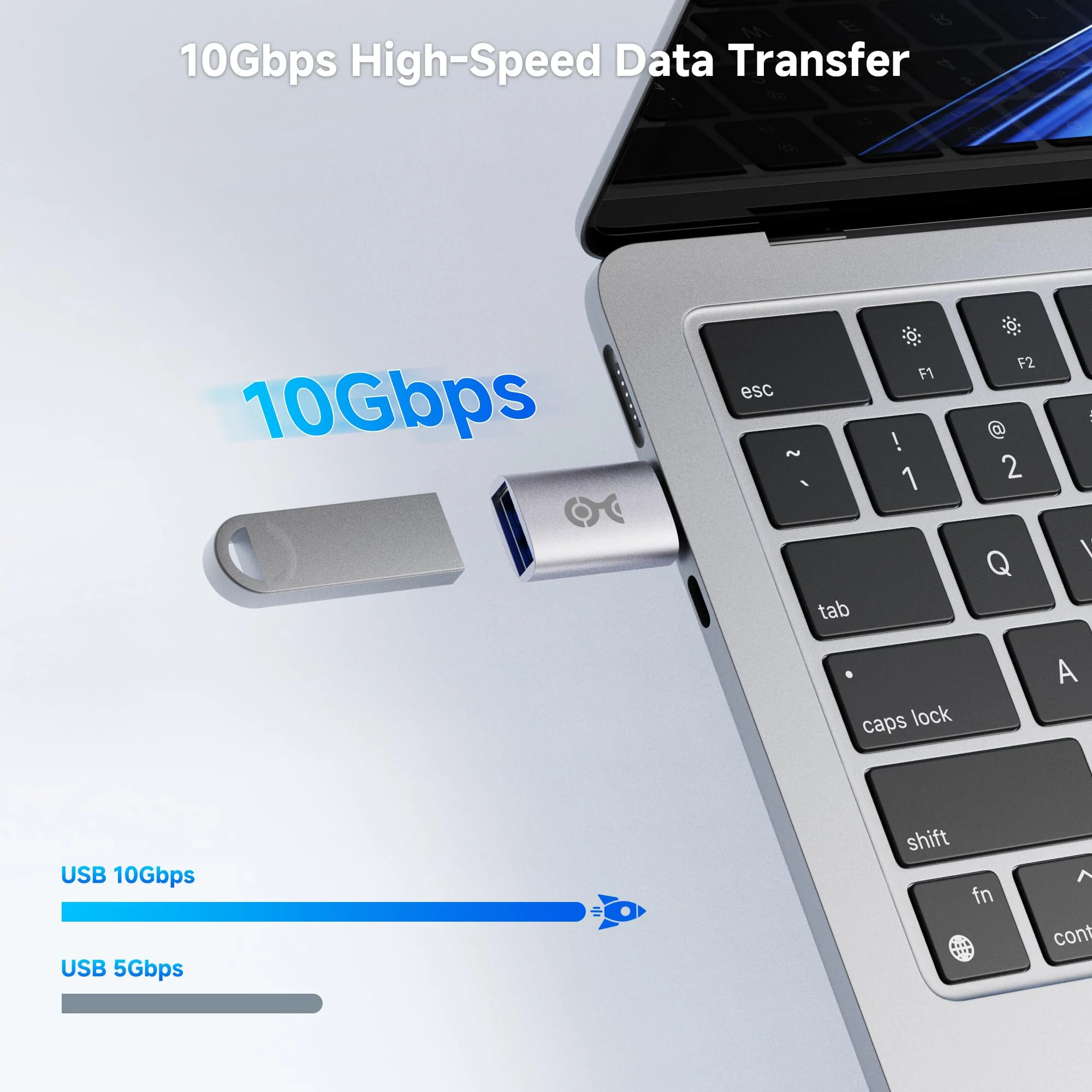 Cable Matters 2-Pack, 10Gbps USB C to USB Adapter Male to Female for High-Speed Data Transferring & Fast Charging, Reversible USB-C, USB to USB C Adapter for iPhone 16/15, iPad Pro, Galaxy S23 - Image 2
