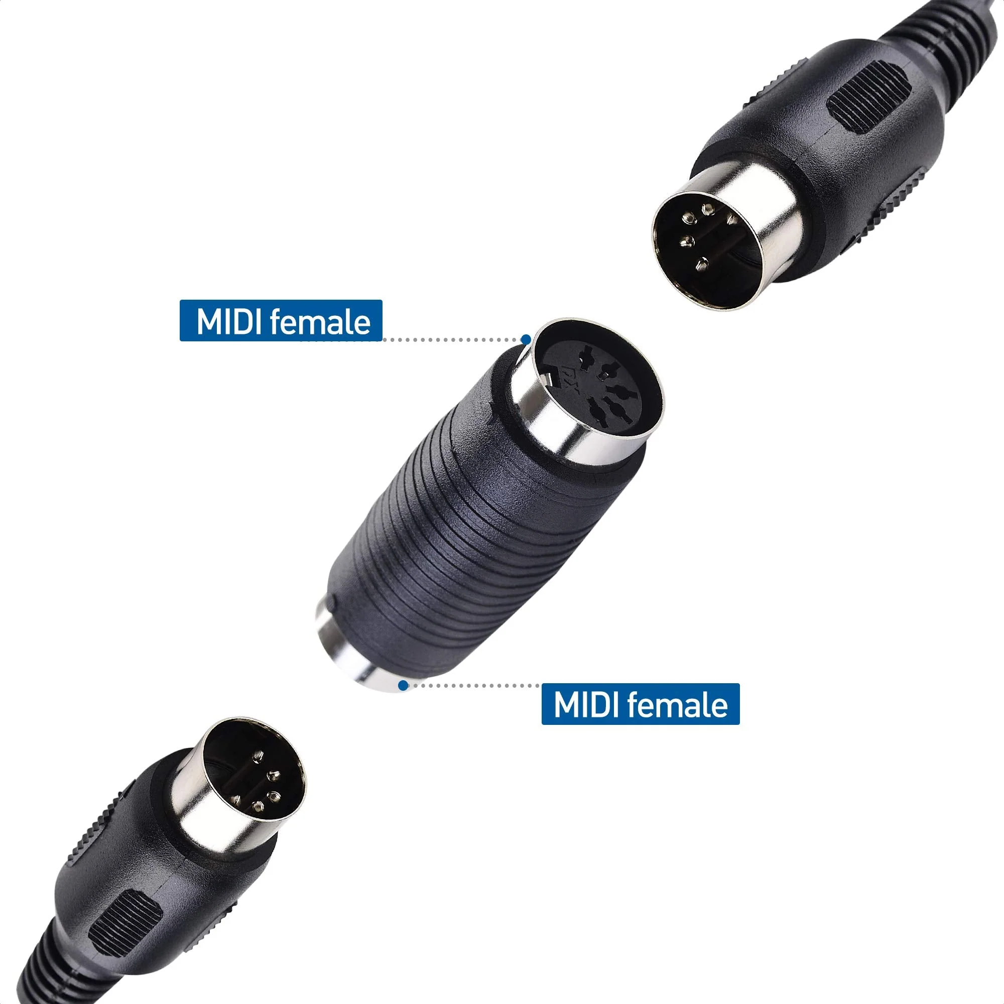 Cable Matters 2-Pack 5 Pin DIN MIDI Coupler Gender Changer (MIDI Extender Adapter) - Image 5