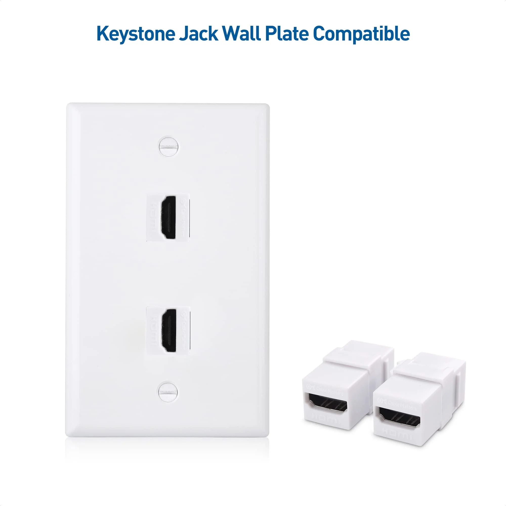 Cable Matters 2-Pack 8K HDMI Keystone Jack with 8K 60Hz and 4K 120Hz (8K Keystone HDMI, HDMI Jack, HDMI Coupler Keystone) - Image 5
