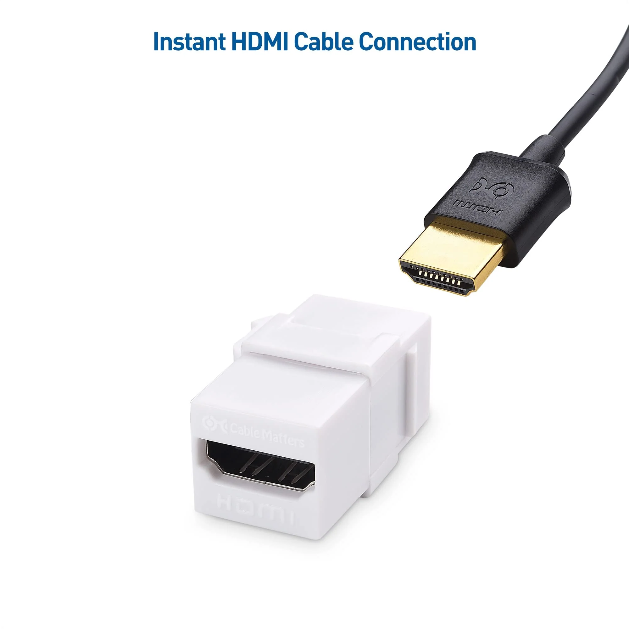 Cable Matters 2-Pack 8K HDMI Keystone Jack with 8K 60Hz and 4K 120Hz (8K Keystone HDMI, HDMI Jack, HDMI Coupler Keystone) - Image 6