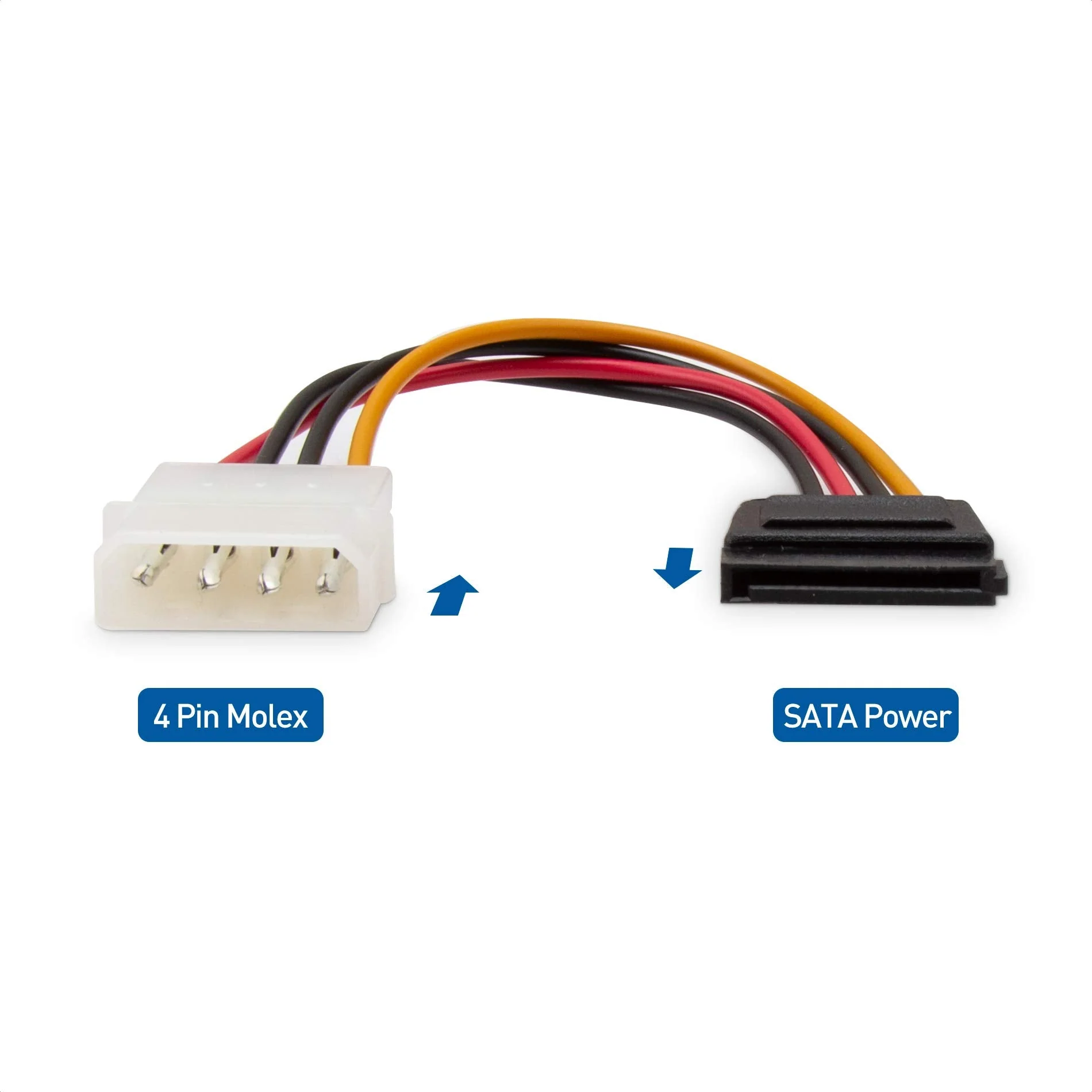 Cable Matters 3-Pack 4 Pin Molex to SATA Power Cable (SATA to Molex) - 6 Inches - Image 3