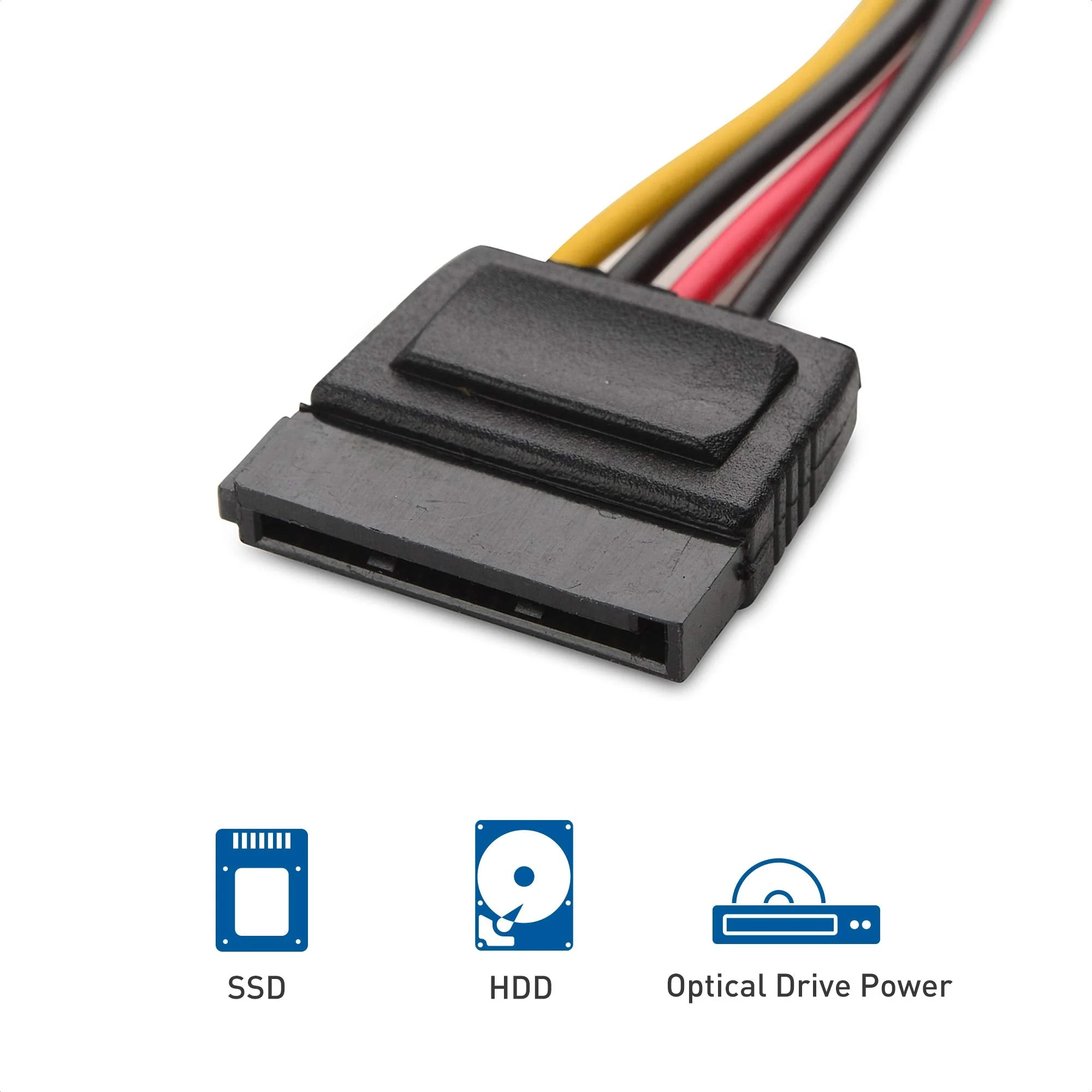 Cable Matters 3-Pack 4 Pin Molex to SATA Power Cable (SATA to Molex) - 6 Inches - Image 4