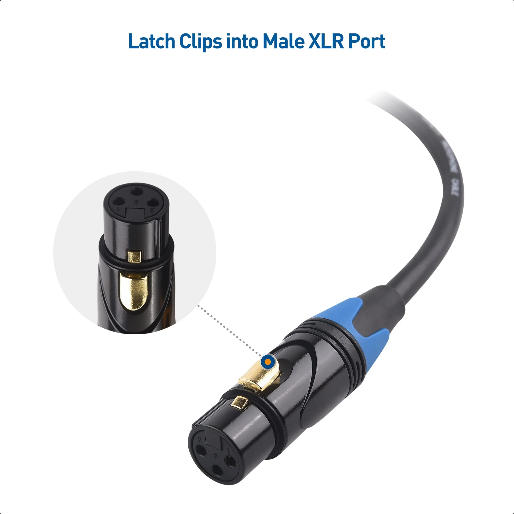 Cable Matters 3-Pack Color-Coded Premium Shielded XLR Cables - 6ft, Oxygen-Free Copper (OFC) XLR Microphone Cable Male to Female, Black 6 Feet - Image 5
