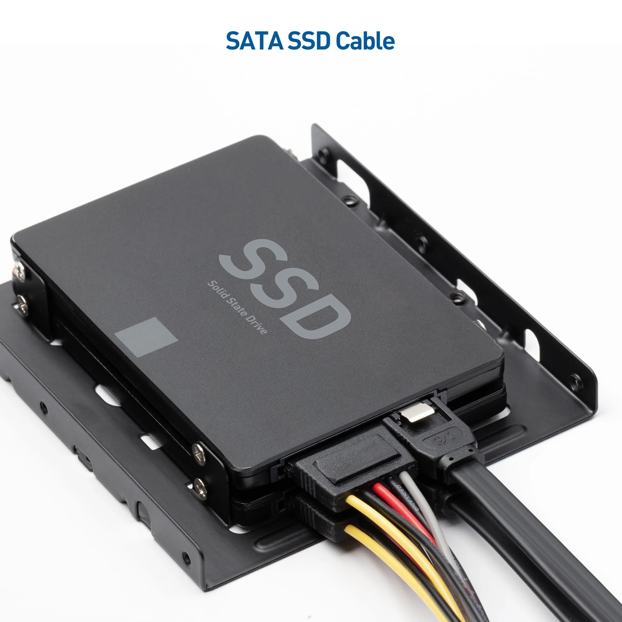 Cable Matters 3-Pack SATA III 6.0 Gbps SATA Cable 18 Inches (SATA Cable for SSD, SATA SSD Cable, SATA 3 Cables) Black - Image 3