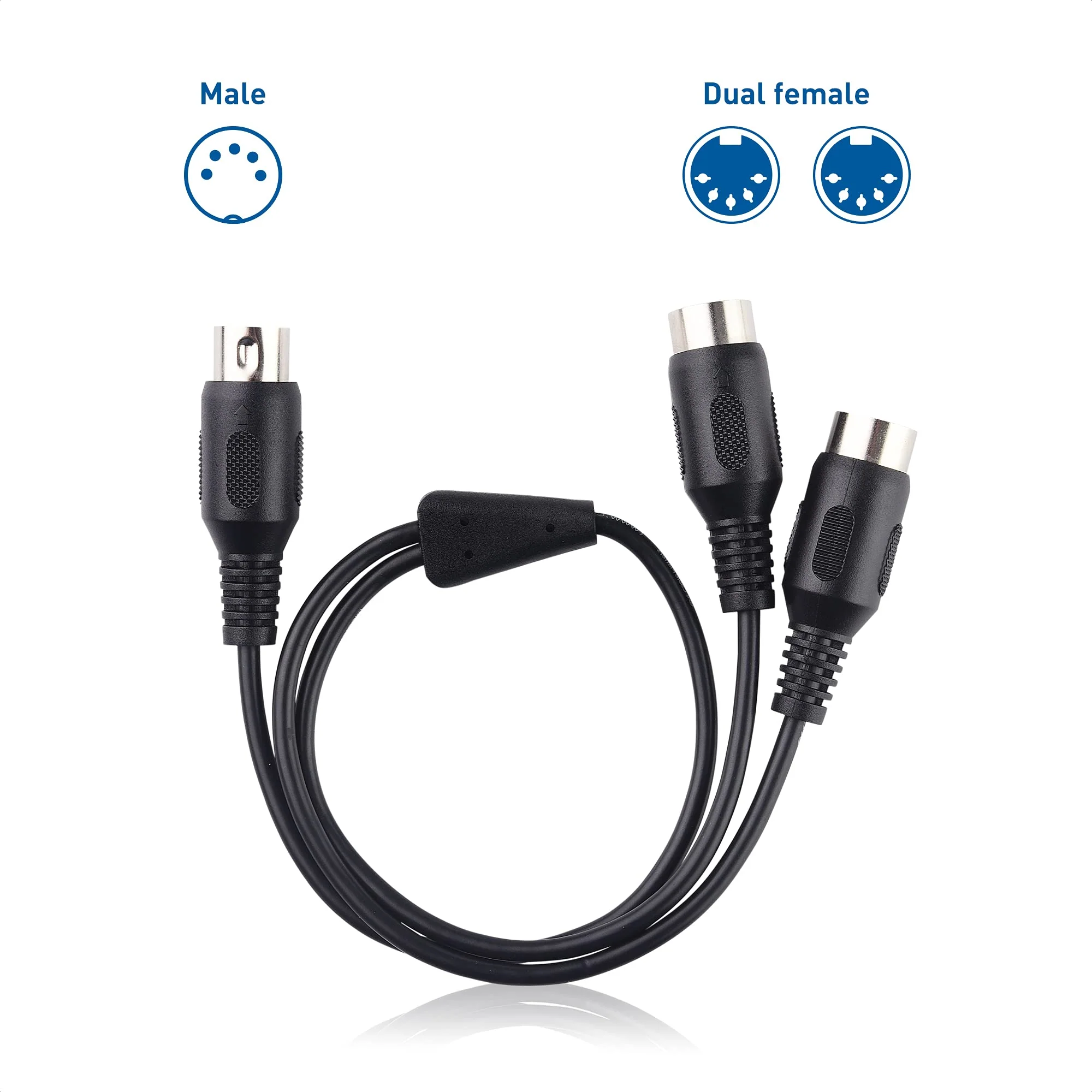 Cable Matters 5-PIN DIN MIDI Splitter Cable (Dual MIDI Cable) - 0.5 Meters / 1.6 Feet - Image 5