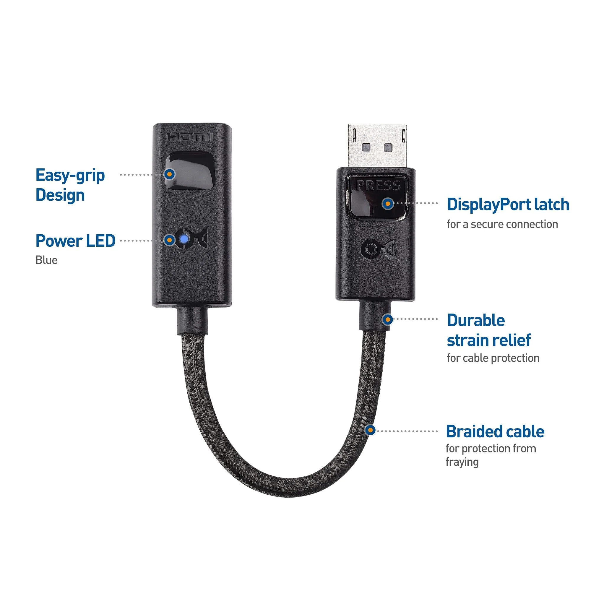 Cable Matters 8K DisplayPort 1.4 to HDMI 2.1 Adapter with 4K 120Hz / 8K 60Hz, 48 Gbps Unidirectional DisplayPort to HDMI 2.1 Cable Adapter in Black, Support for RTX 3080/3090, RX 6800/6900 and More - Image 5