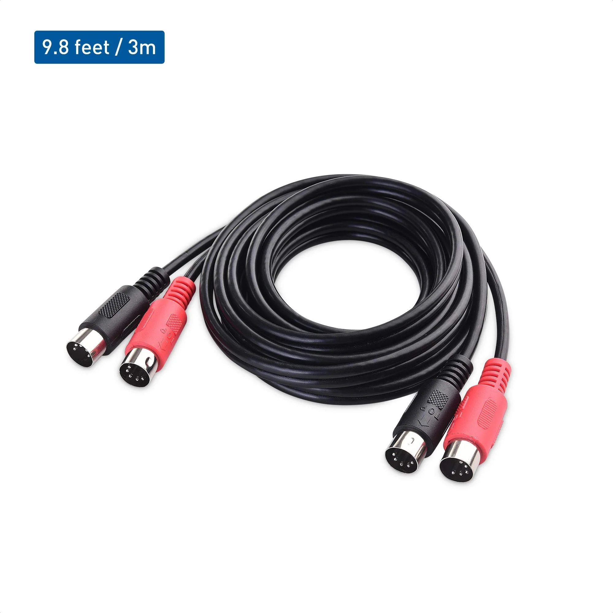 Cable Matters Dual 5 Pin DIN MIDI Cable (Combined 5 Pin MIDI Cable) - 9.8 Feet - Image 2