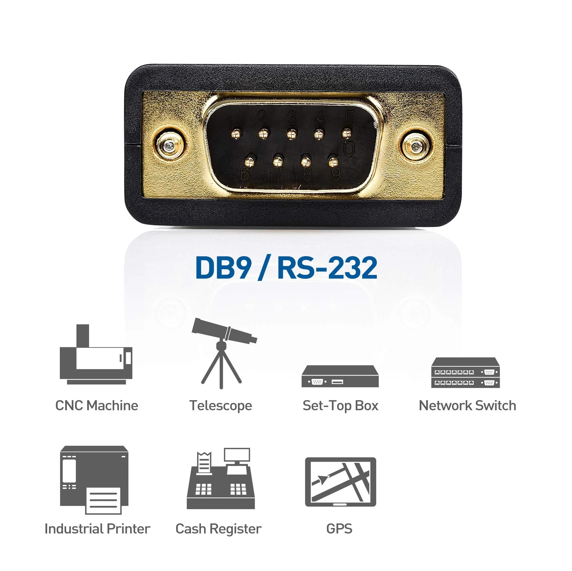 Cable Matters USB to Serial Adapter Male to Male Cable (RS232 to USB 2.0, Serial to USB, USB to DB9) 6 Feet, Support Windows 11/10/8/7/Vista/XP, macOS 11.0 or Later. - Image 7