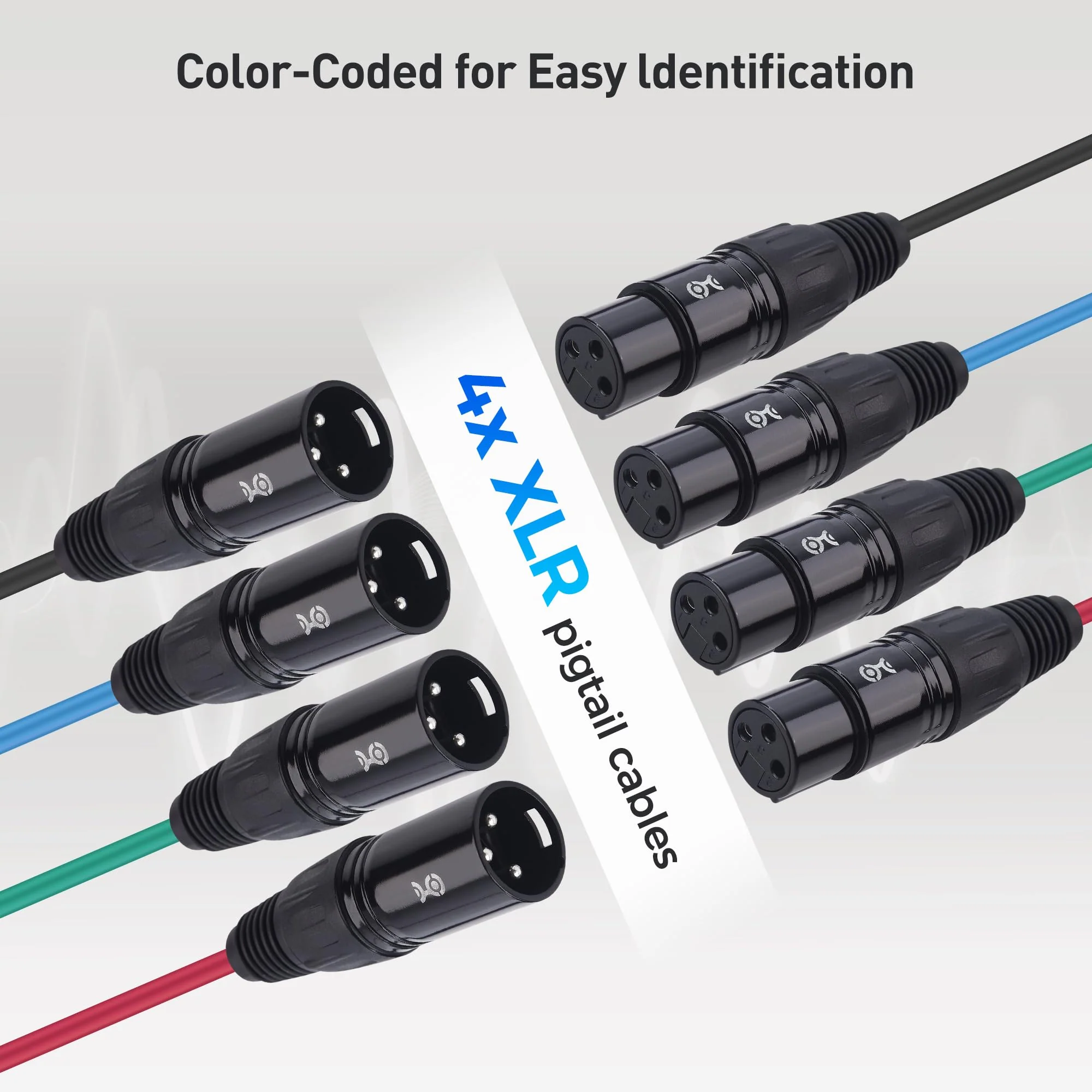 Cable Matters XLR Audio Over Ethernet Snake with 2 Boxes - 4X XLRMale Pigtail Box and 4X XLRFemale Pigtail Box, XLR Snake 4 Channel, Compatible with EtherCON Connector, Black - Image 2