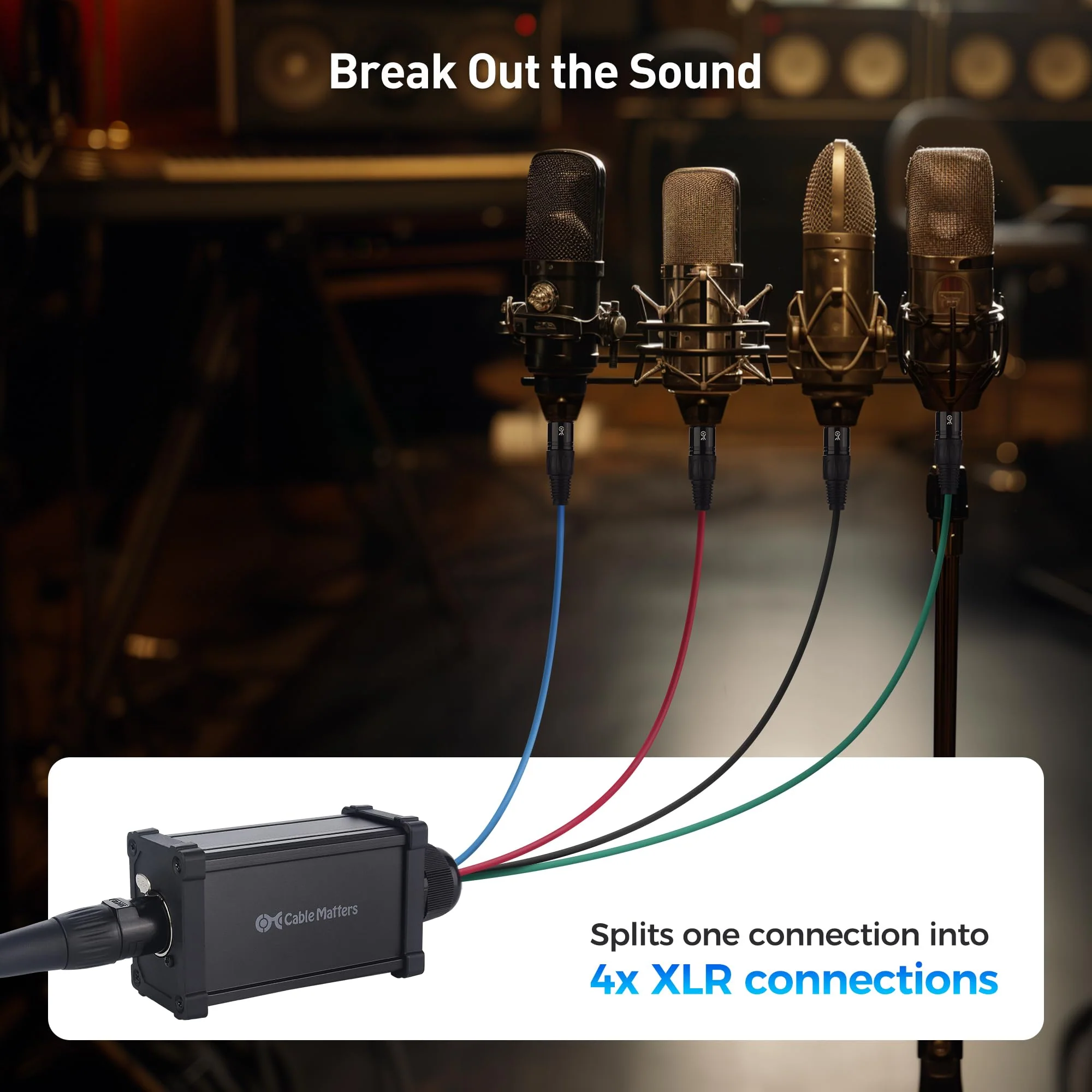 Cable Matters XLR Audio Over Ethernet Snake with 2 Boxes - 4X XLRMale Pigtail Box and 4X XLRFemale Pigtail Box, XLR Snake 4 Channel, Compatible with EtherCON Connector, Black - Image 5