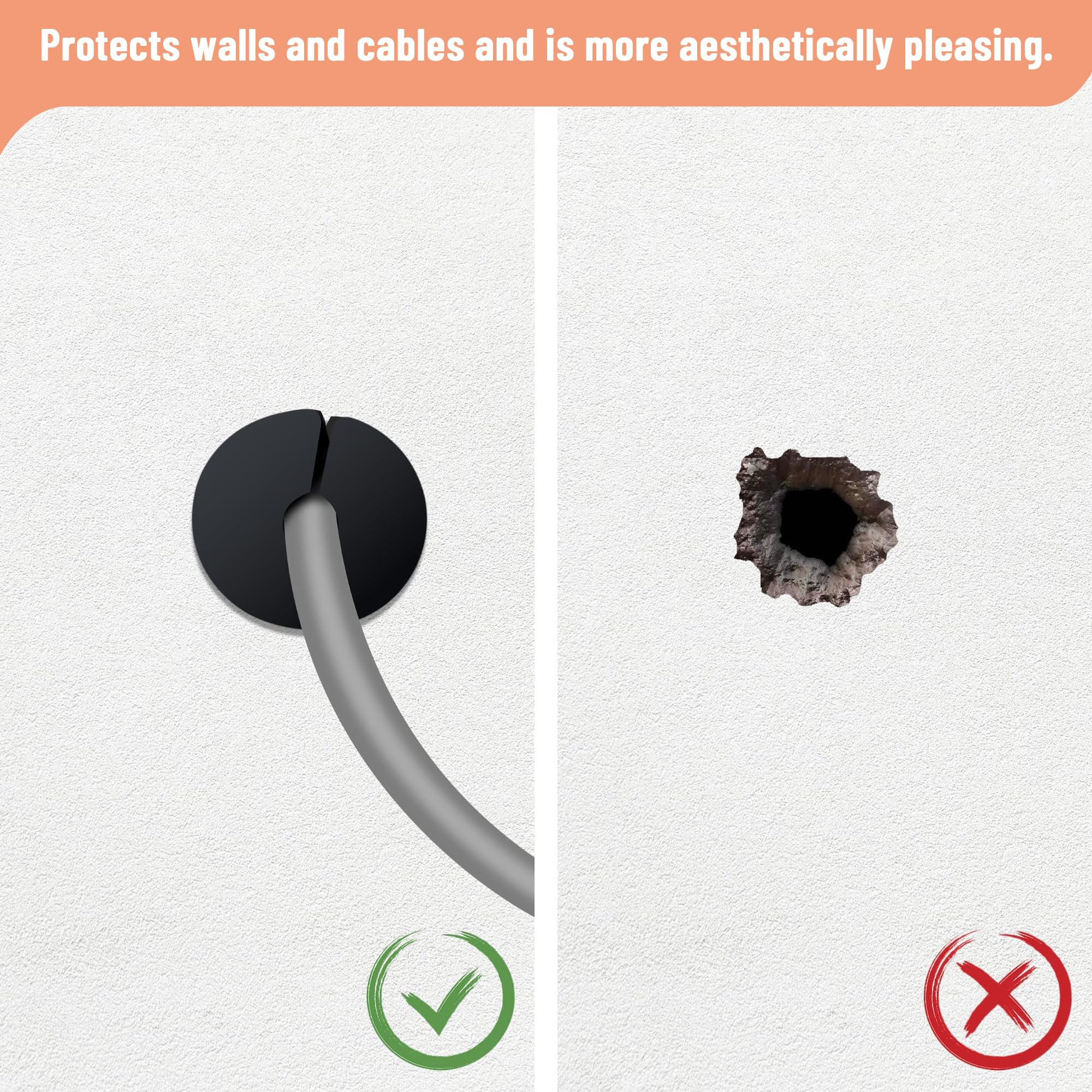 Cable Routing Kit for Starlink for 3/4 inch Wall Hole, Starlink Accessories, Silicone Cable Wall Pass, Starlink Anti-Slip Wall Grommets for Cables (3/4 inch) 2 Pcs - Image 2