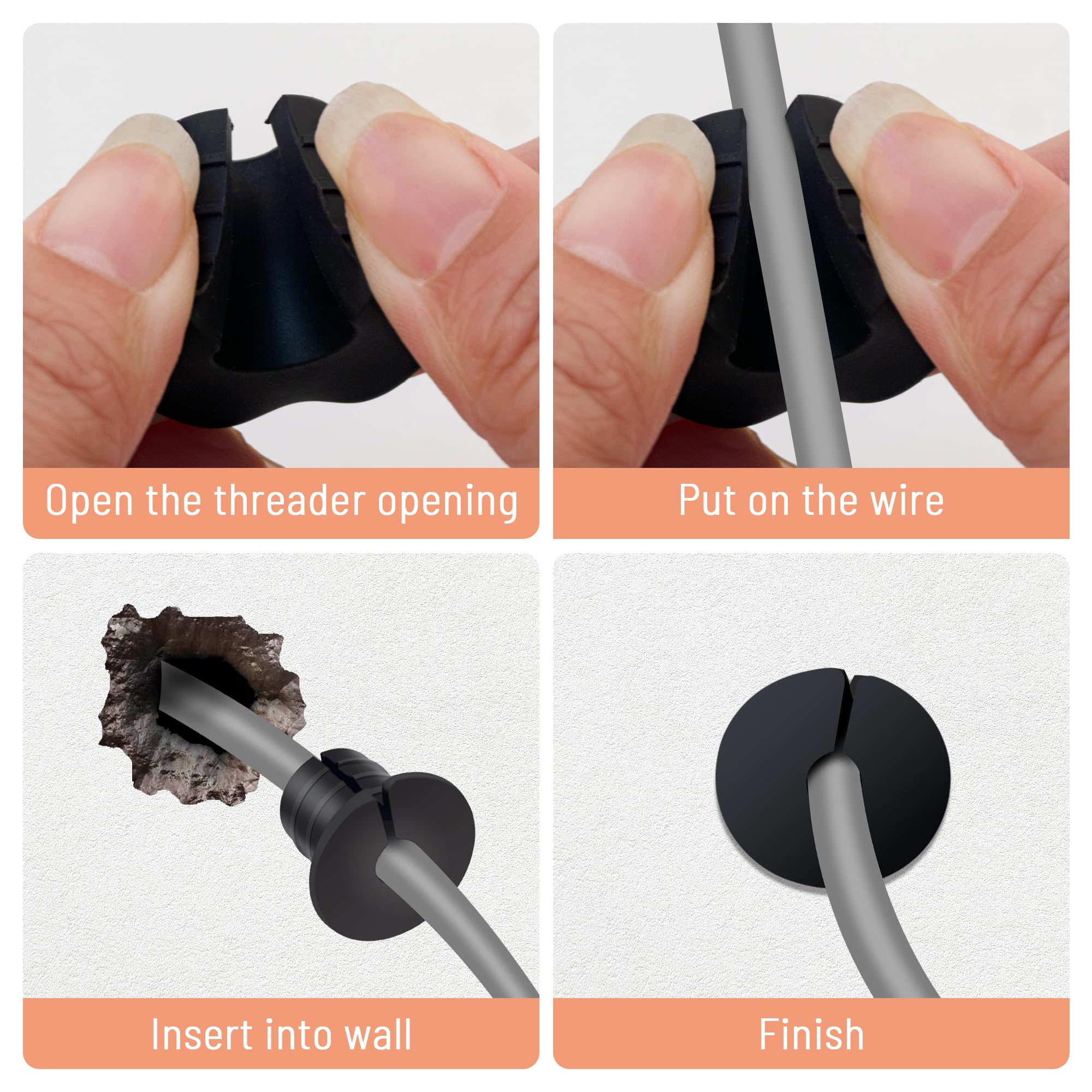 Cable Routing Kit for Starlink for 3/4 inch Wall Hole, Starlink Accessories, Silicone Cable Wall Pass, Starlink Anti-Slip Wall Grommets for Cables (3/4 inch) 2 Pcs - Image 3