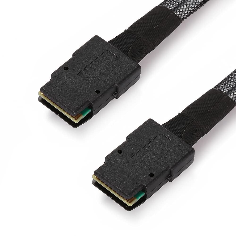 Cablecc 70cm Internal Mini SAS 36Pin SFF-8087 to Mini SAS 36pin SFF-8087 Server Hard Disk Raid Data Cable Black Straight Type - Image 3