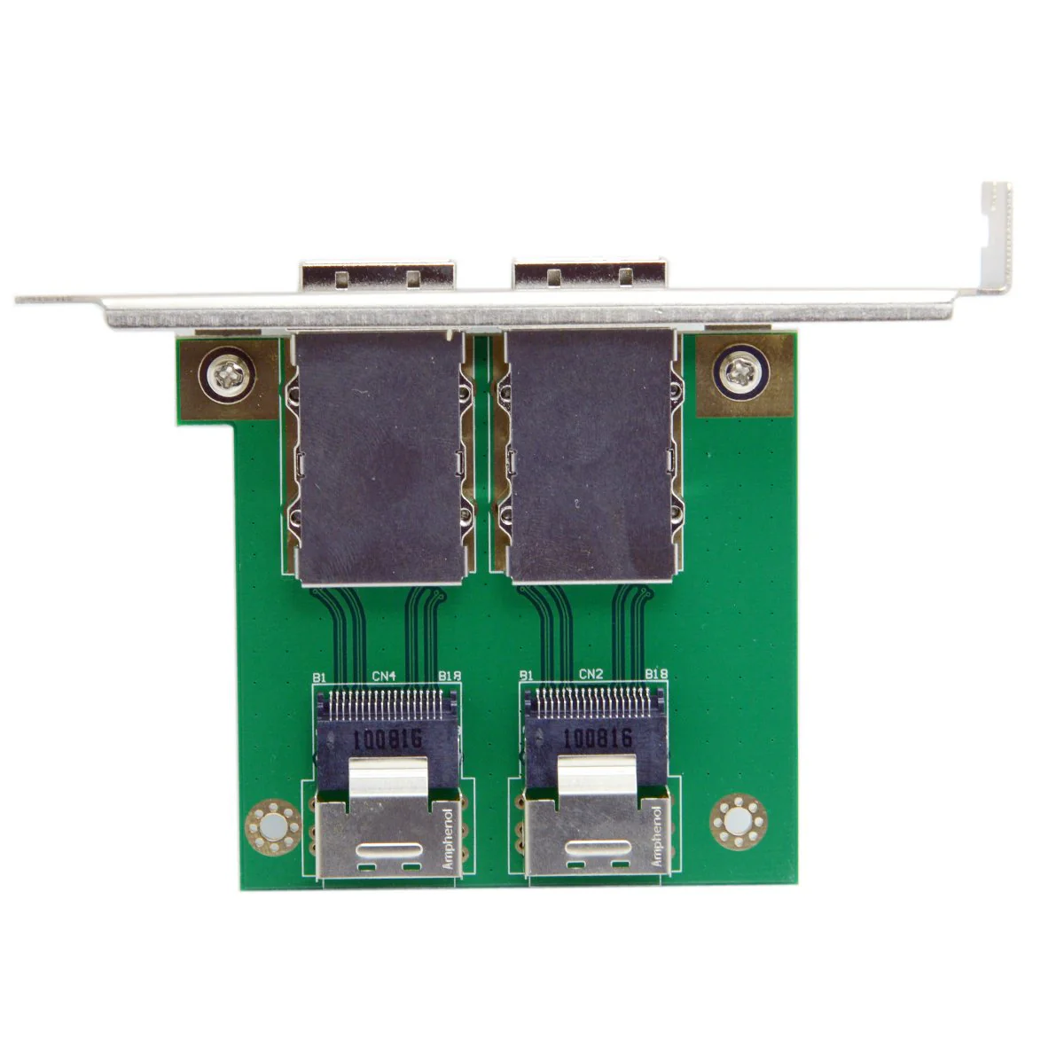 Cablecc Dual Ports Mini SAS SFF-8088 to SAS 36Pin SFF-8087 PCBA Female Adapter with PCI Bracket SFF-8087 TO SFF-8088 - Image 3