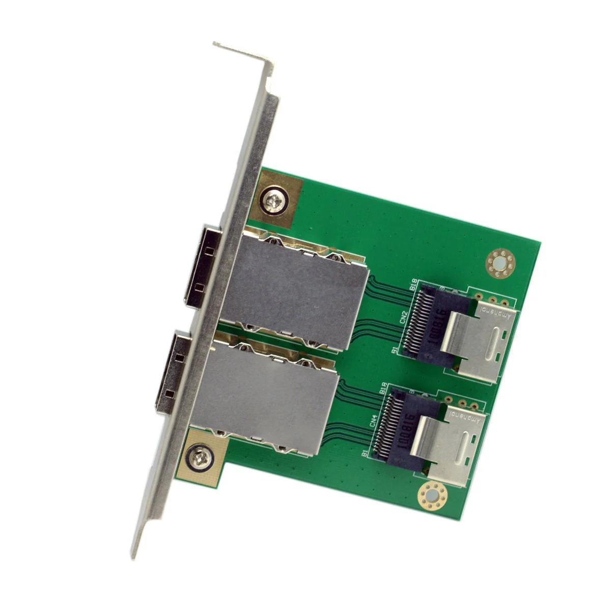 Cablecc Dual Ports Mini SAS SFF-8088 to SAS 36Pin SFF-8087 PCBA Female Adapter with PCI Bracket SFF-8087 TO SFF-8088 - Image 4