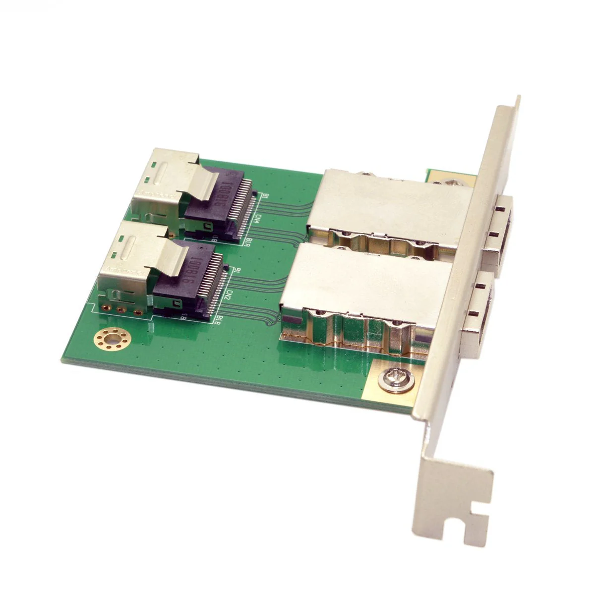 Cablecc Dual Ports Mini SAS SFF-8088 to SAS 36Pin SFF-8087 PCBA Female Adapter with PCI Bracket SFF-8087 TO SFF-8088 - Image 6