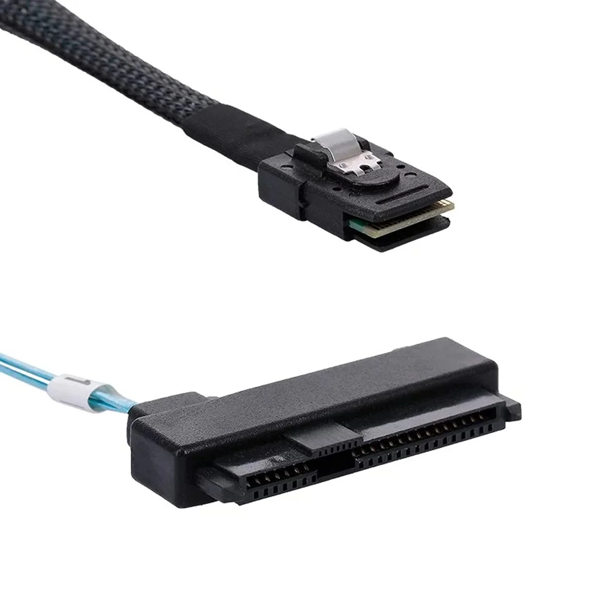 Cablecc Internal 36 Pin Mini SAS SFF-8087 Host to 4 SFF-8482 Target SAS Hard Disk and SATA Power Cable 100cm - Image 6