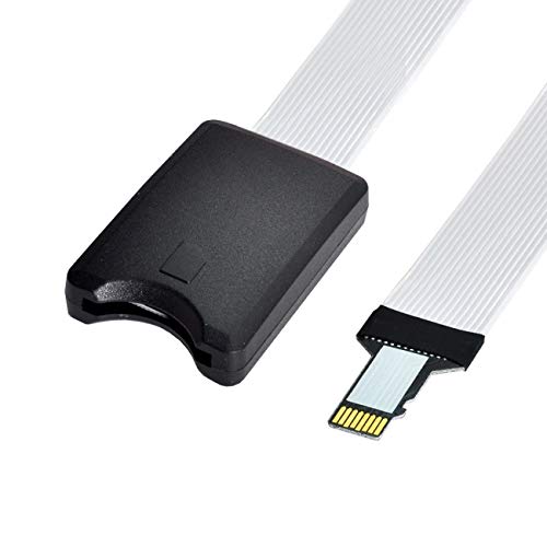 cablecc Micro-SD TF Memory Card Kit Male to SD Female Extension Soft Flat FPC Cable Extender 25cm - Image 2