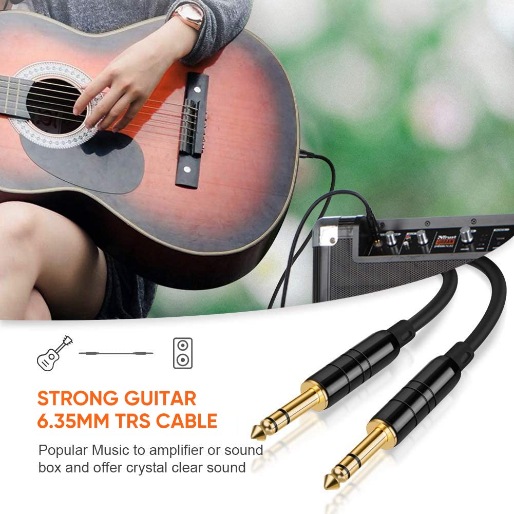 CableCreation 1/4’’ TRS Cable, [2-Pack 6FT] 1/4 Inch to 1/4 Inch 6.35mm Balanced Stereo Audio Cable for Studio Monitors,Mixer,Yamaha Speaker/Receiver,Black 6 Feet 2 - Image 3