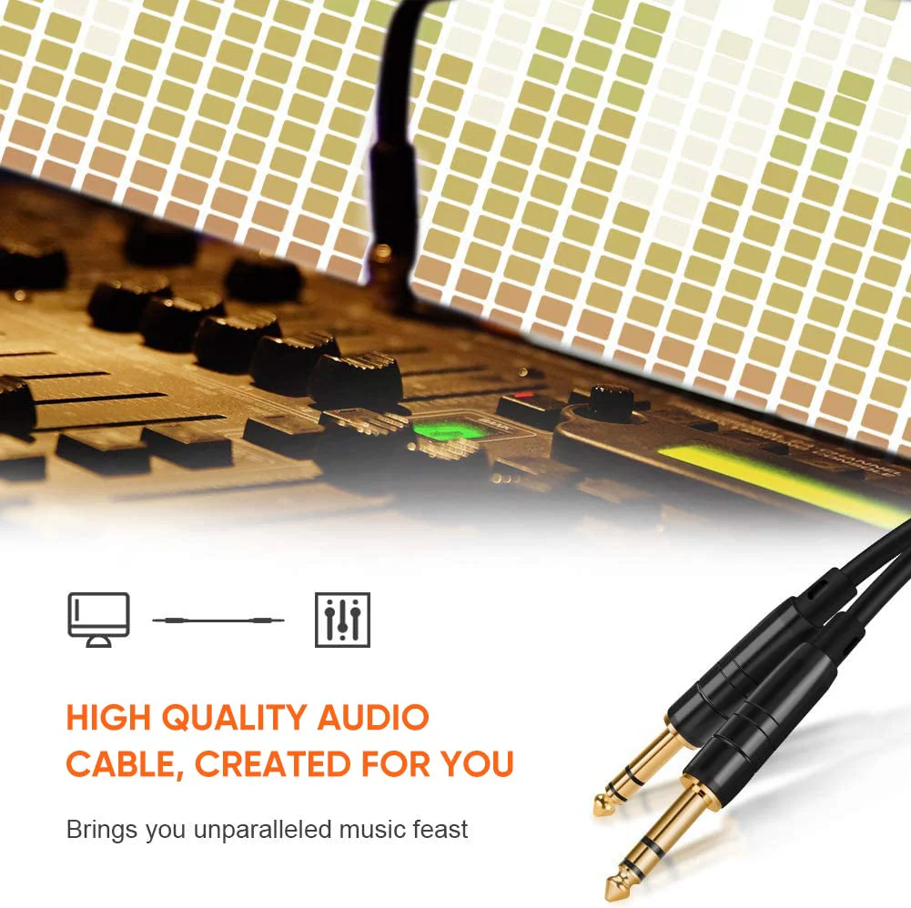 CableCreation 1/4’’ TRS Cable, 50 Feet 1/4 Inch to 1/4 Inch 6.35mm Balanced Stereo Audio Cable for Studio Monitors,Mixer,Yamaha Speaker/Receiver,Black - Image 4