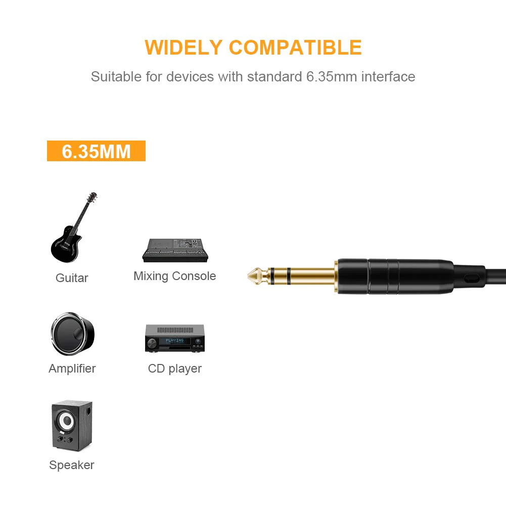 CableCreation 1/4’’ TRS Cable, 50 Feet 1/4 Inch to 1/4 Inch 6.35mm Balanced Stereo Audio Cable for Studio Monitors,Mixer,Yamaha Speaker/Receiver,Black - Image 5