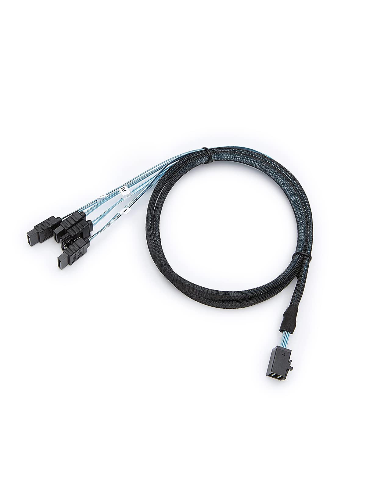 CableCreation Internal HD Mini SAS (SFF-8643 Host) - 4X SATA (Target) Cable,SFF-8643 to 4X SATA Cable, SFF-8643 for Controller, 4 Sata Connect to Hard Drive, 1M / 3.3FT 3.3FT/1.0M Black 1 - Image 6