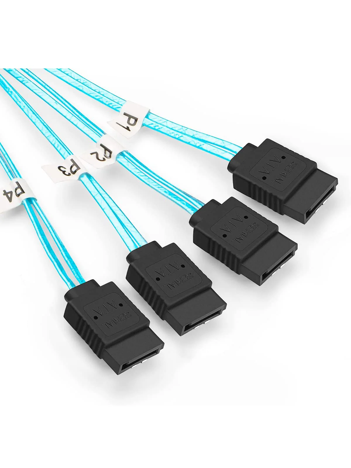 CableCreation Mini SAS 26Pin (SFF-8088) Male to 4 SATA 7Pin Female Cable, Mini SAS Host/Controller to 4 SATA Target/Backplane, 2M / 6.6FT - Image 5