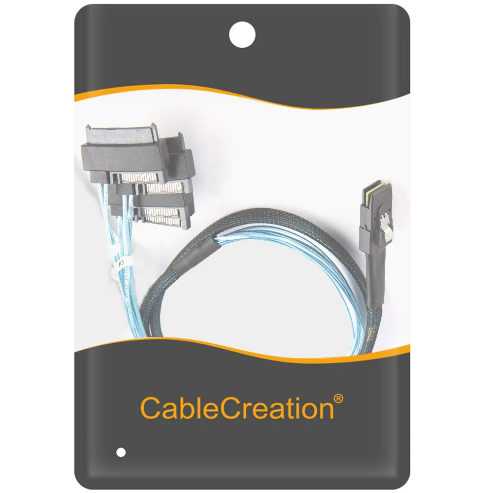 CableCreation Mini SAS Cable with SATA Power(2PACK), Internal Mini SAS 36 Pin to 4 x 29 Pin Cord with SATA Power, SFF-8087 to SFF-8482 Cable, 3.3 FT 2 - Image 7