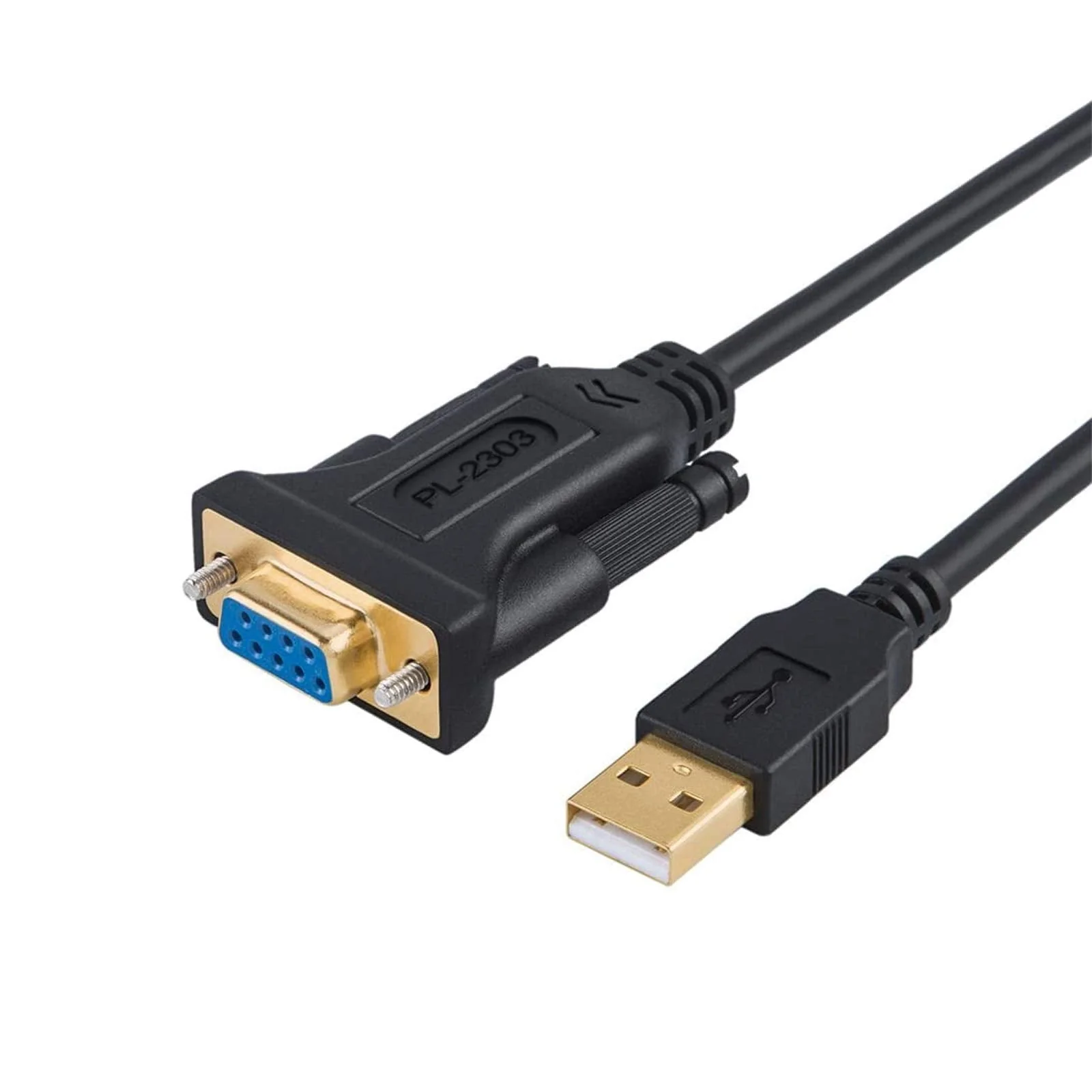 CableCreation USB to RS232 Adapter with PL2303 Chip 3.3 FT, USB 2.0 to RS232 Female DB9 Serial Converter Cable for Cashier Register, Modem, Scanner, Digital Cameras, CNC, 1M Black 3.3FT / 1M PL2303 Chipset