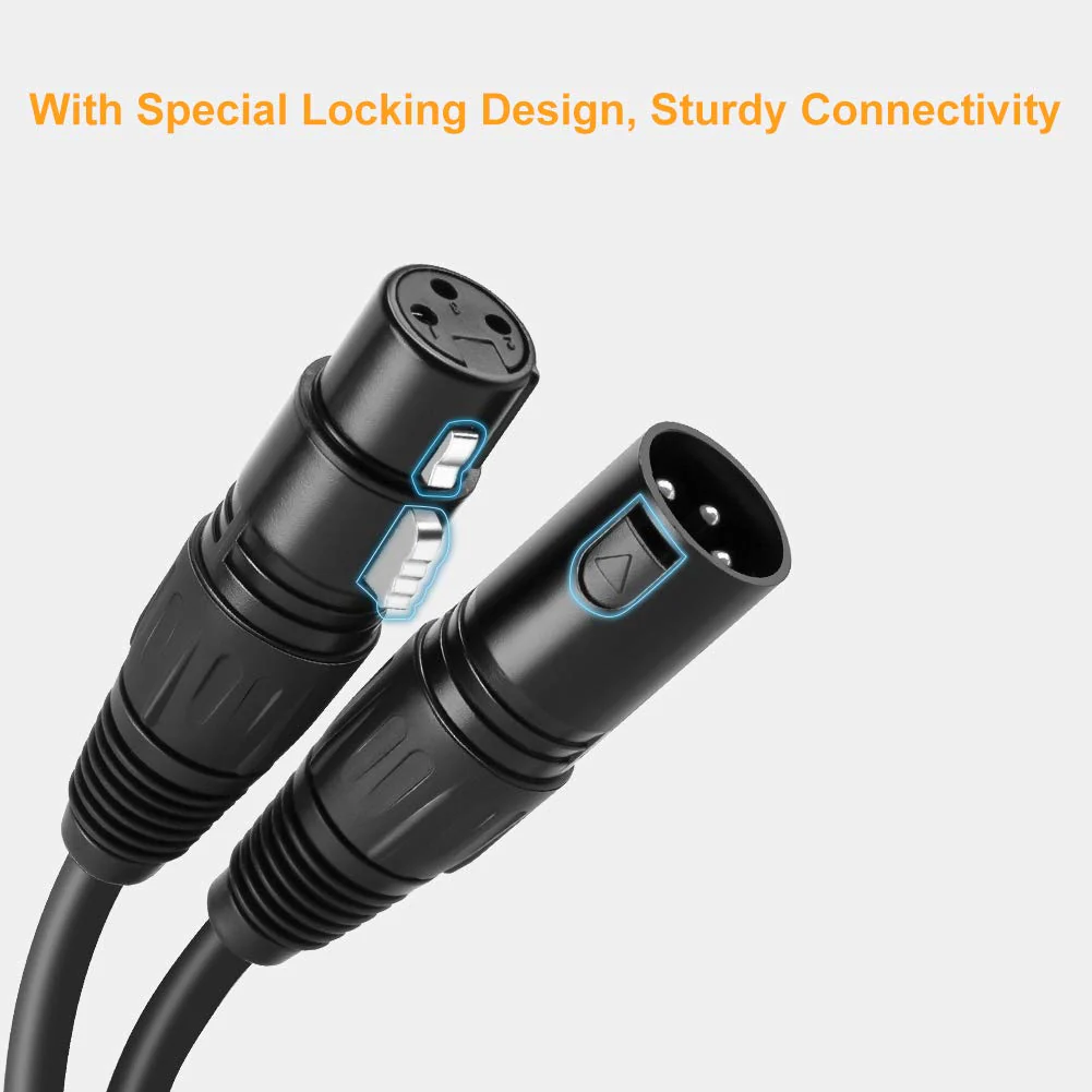 CableCreation XLR Cable, [2-Pack] 10FT 3PIN XLR Male to Female Balanced Microphone Cable for Recording Applications,Mixers,Speaker Systems and Other XLR Audio Equipment,Black 10 Feet 【2 Pack】 - Image 5