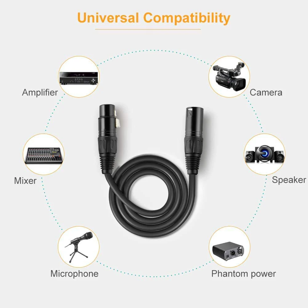 CableCreation XLR Cable, [2-Pack] 10FT 3PIN XLR Male to Female Balanced Microphone Cable for Recording Applications,Mixers,Speaker Systems and Other XLR Audio Equipment,Black 10 Feet 【2 Pack】 - Image 8