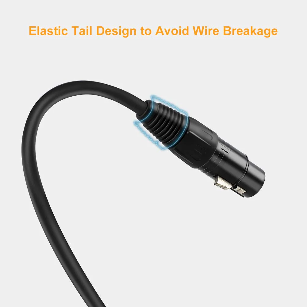 CableCreation XLR Microphone Cable Long, [2-Pack] 15FT XL R Male to Female 3PIN Balanced Mic Cords for Recording Applications,Mixers,Speaker Systems,X L R Audio Equipment.Black 15 Feet 【2 Pack】 - Image 6