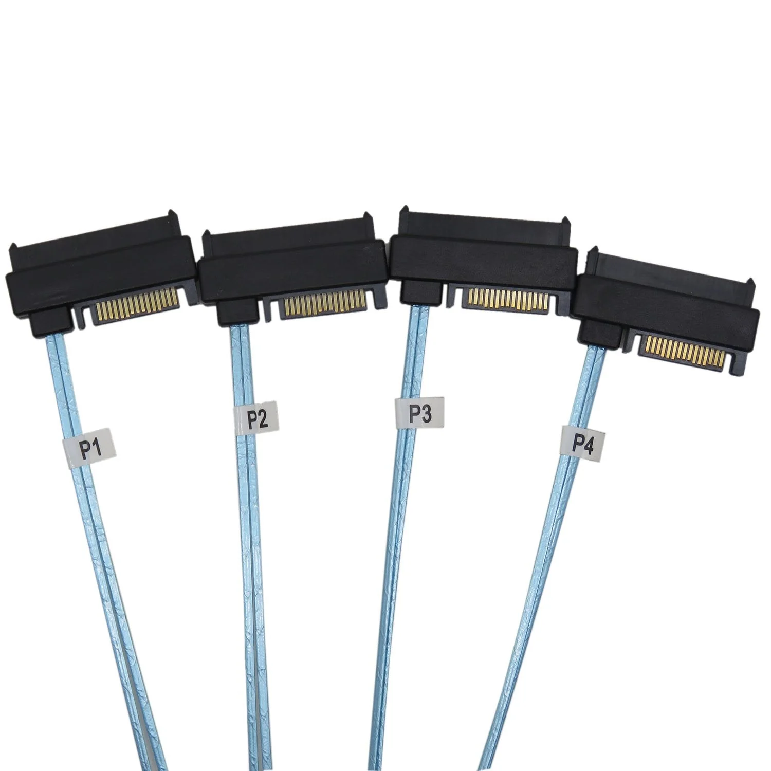 CableDeconn Mini SAS 36 SFF-8087 to (4) SFF-8482 Connectors with SATA Power 1m 1Meter - Image 2