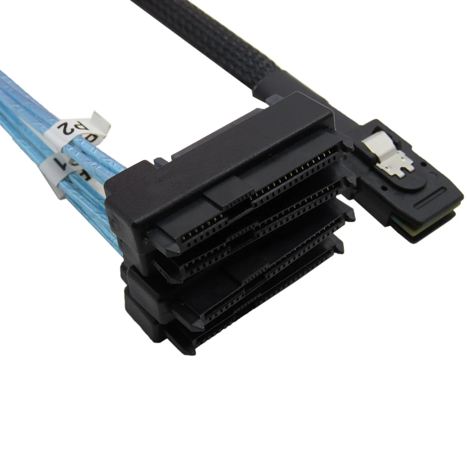 CableDeconn Mini SAS 36 SFF-8087 to (4) SFF-8482 Connectors with SATA Power 1m 1Meter - Image 6