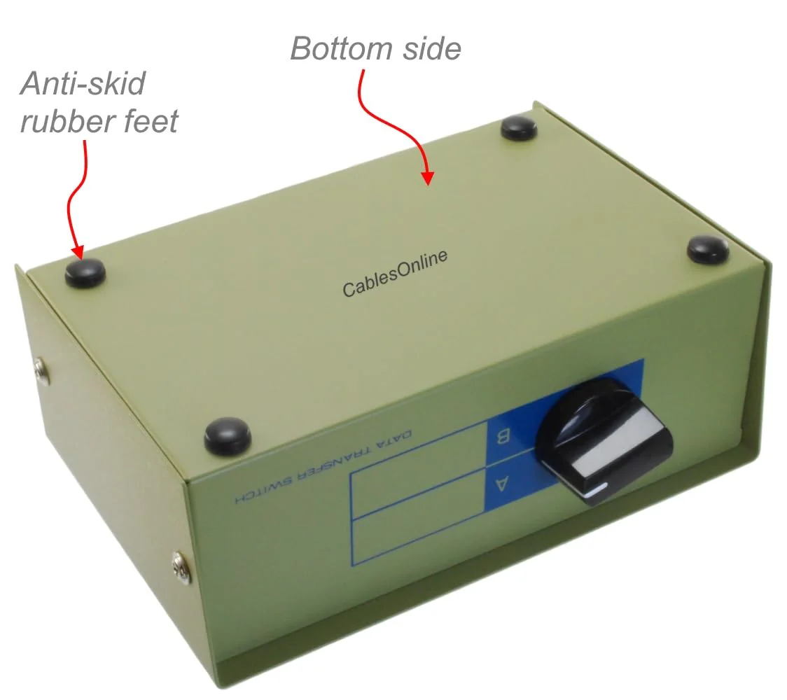 CablesOnline 2-Way A/B RJ45 Metal Rotary Manual Switch Box (SB-034) - Image 2