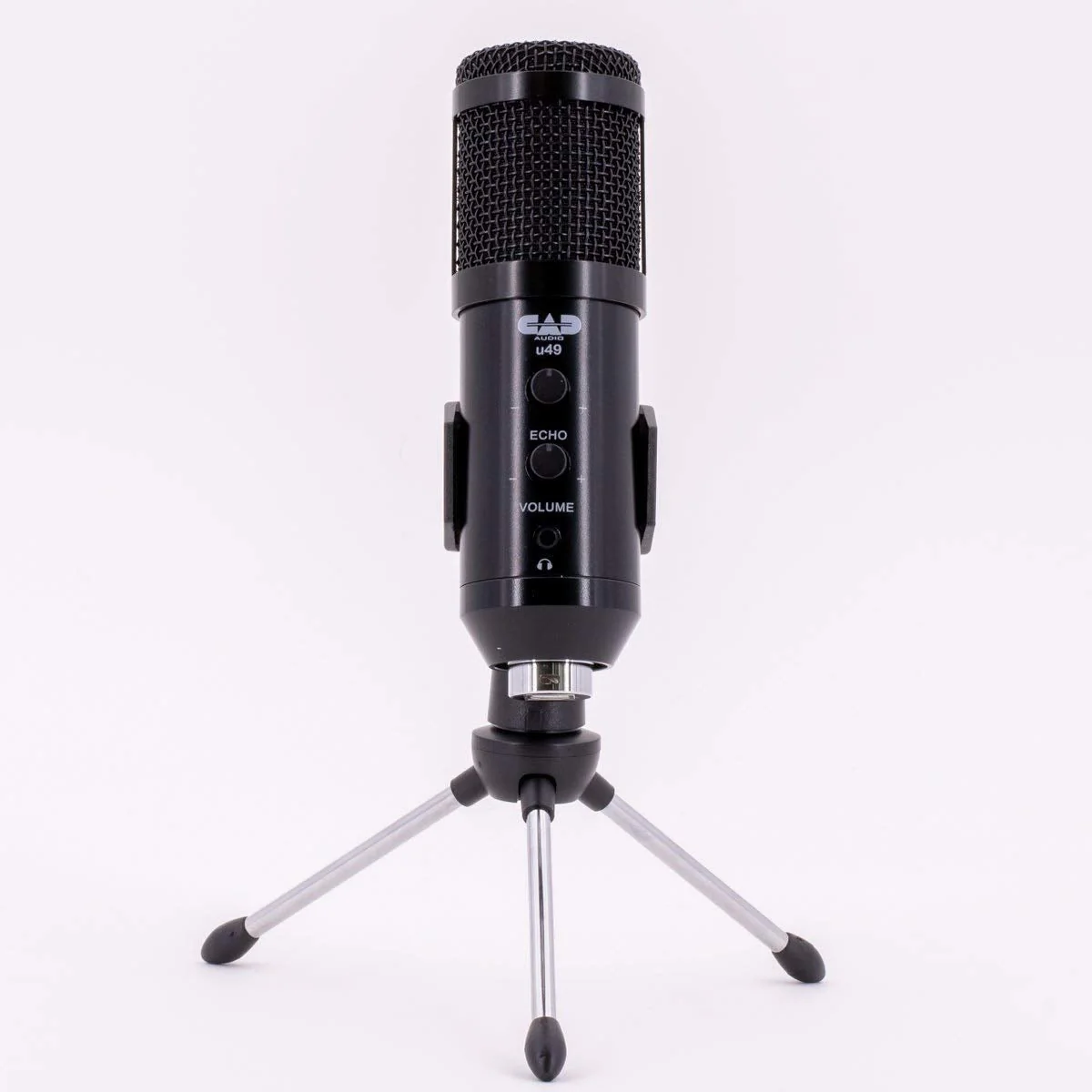 CAD Audio U49 USB Large Format Side Address Studio Microphone with Headphone Monitor and Echo,Black - Image 2