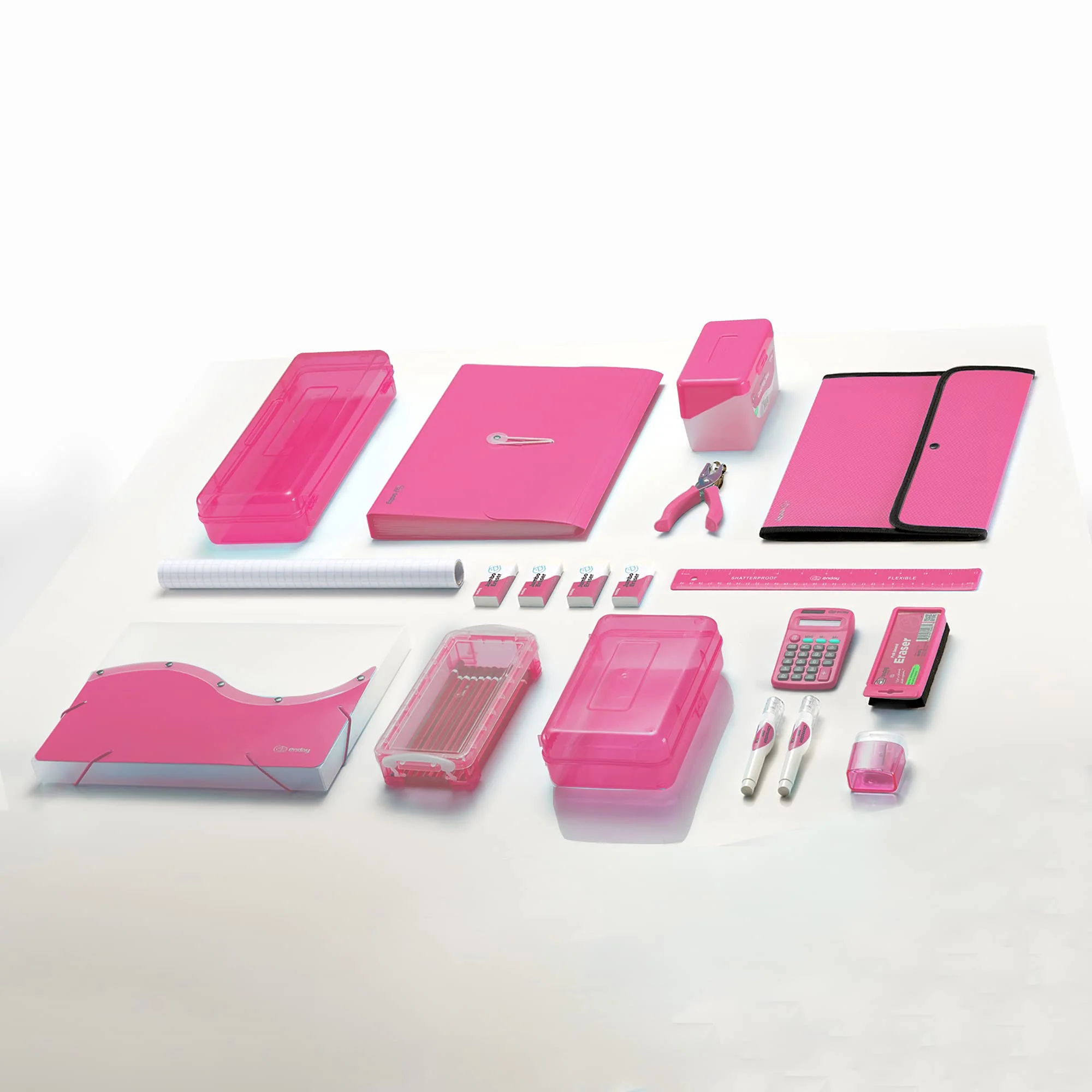 Calculator Pink, Basic Small Solar and Battery Operated, Large Display Four Function, Auto Powered Handheld Calculator School and Kids Available in Green, Red, Purple, Grey, Blue, 1 PK – by Enday - Image 7