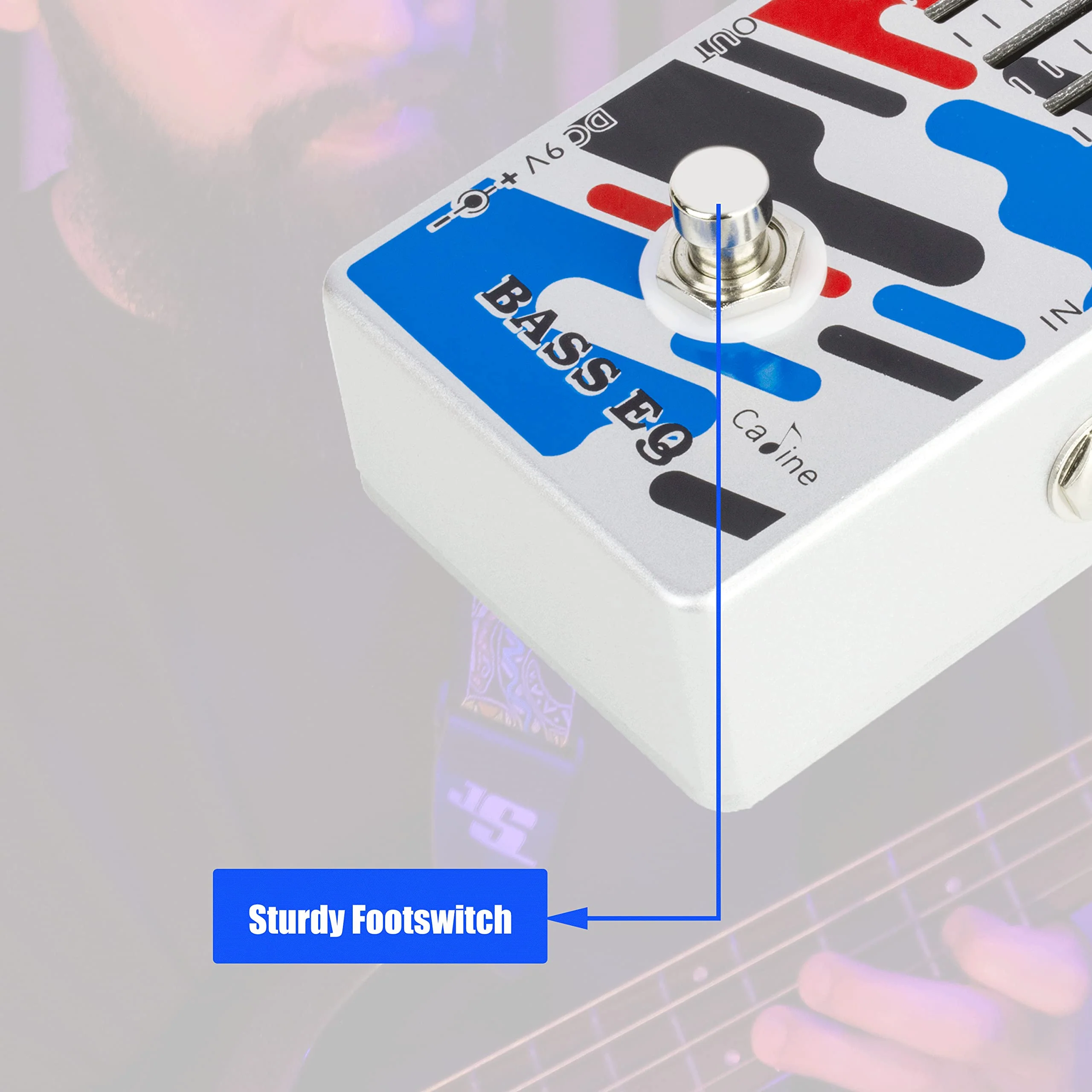 Caline Bass EQ Pedal 5 Band Graphic Equalizer Effect Pedal True Bypass CP-73 (62.5Hz 125Hz 500Hz 1kHz 4kHz) 5 Band EQ-Bass - Image 5