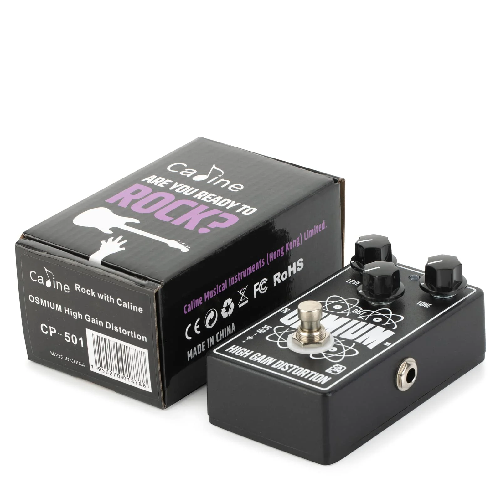 Caline CP-501 Osmium High Gain Distortion Guitar Effect Pedal for Electric Guitar and Bass - Image 6