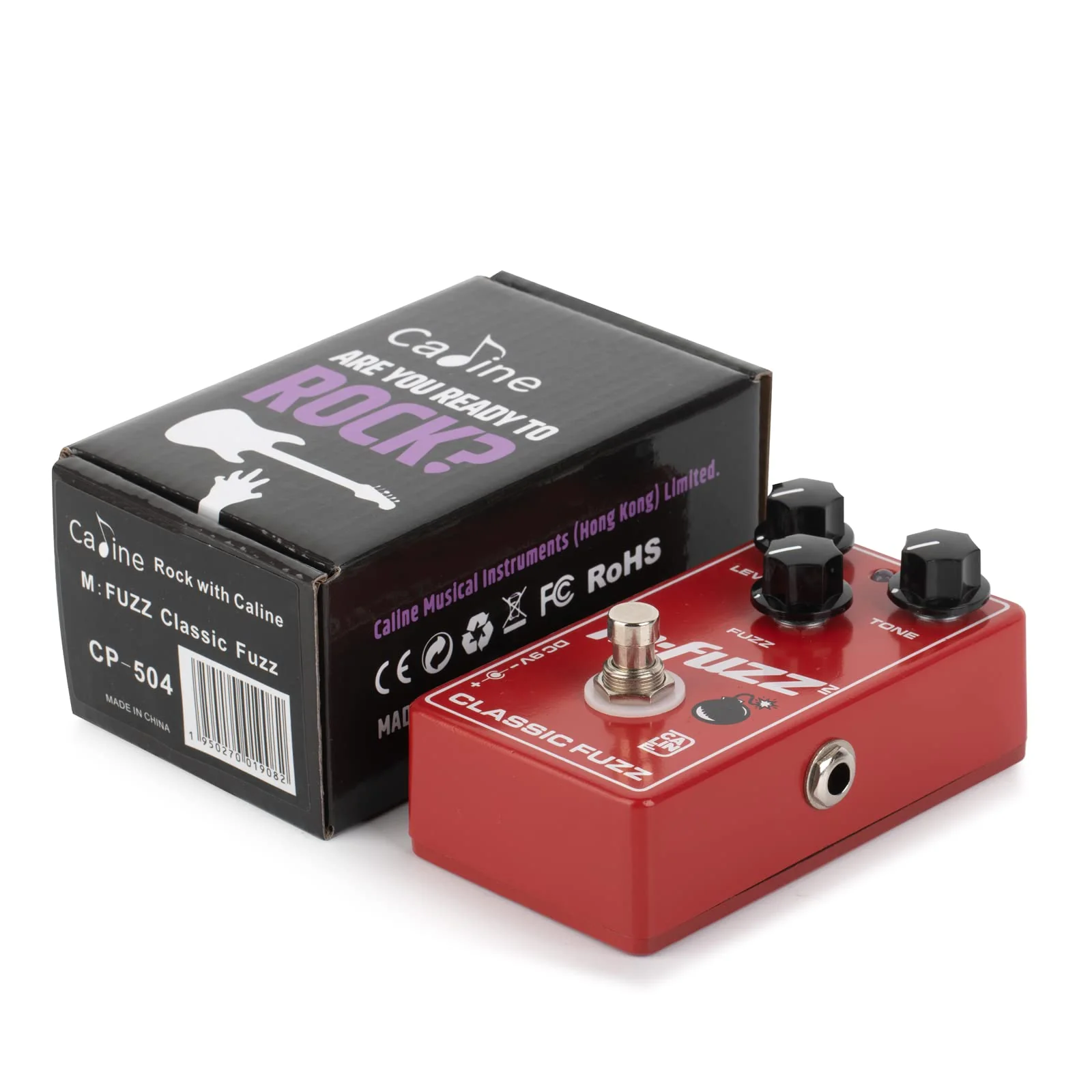 Caline CP-504 Fuzz Guitar Effect Pedal True Bypass Aluminum Alloy Casing M-FUZZ Pedal Red - Image 6