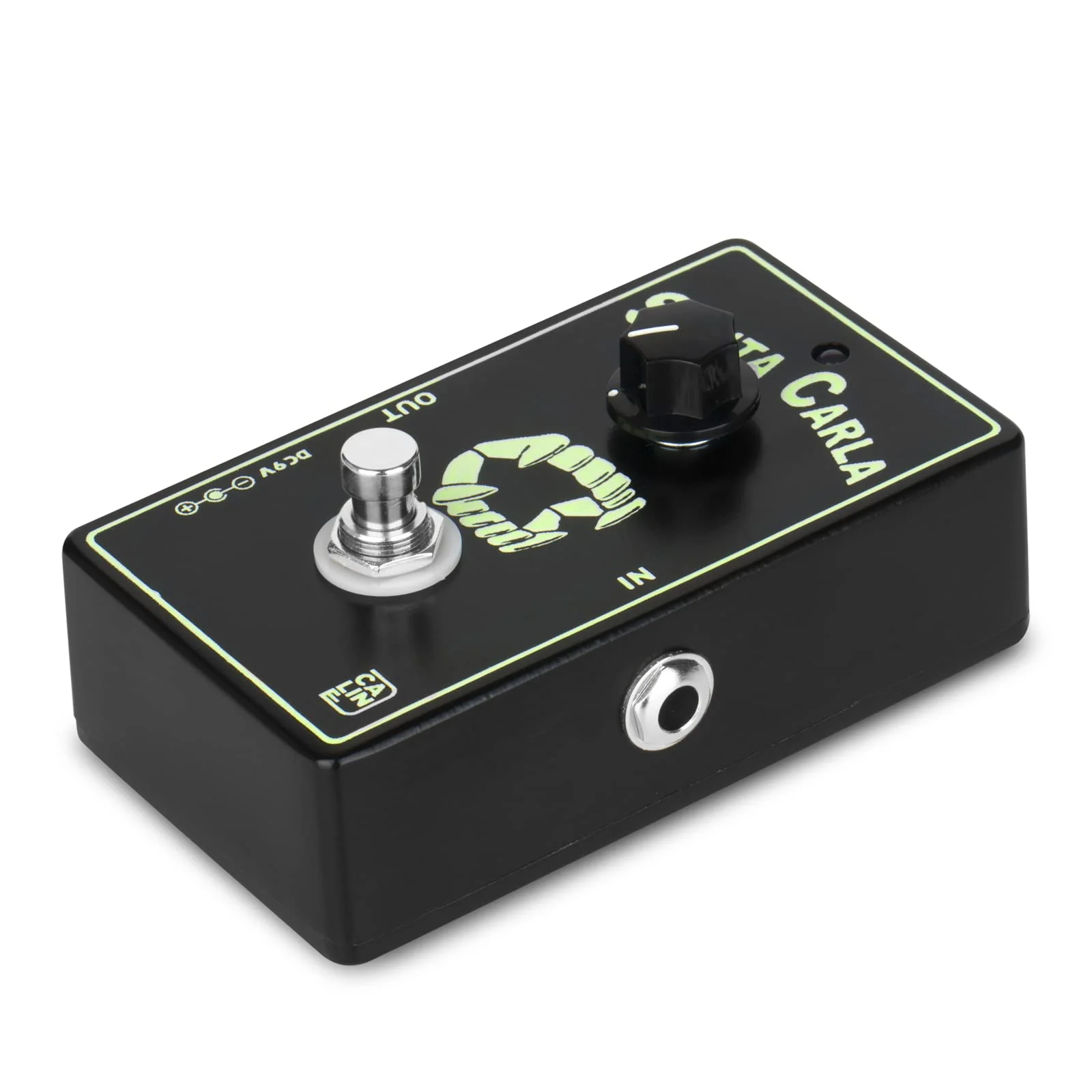 Caline CP-514 Santa Carla Boost Guitar Effect Pedal, Green, Mini Booster Pedal with True Bypass - Image 4